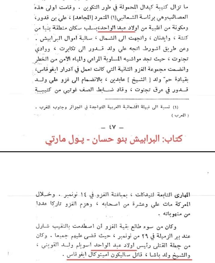 جانب من جهاد قبيبة الشرفاء أولاد عبد الواحد في الجزائر وآزواد - Image 3